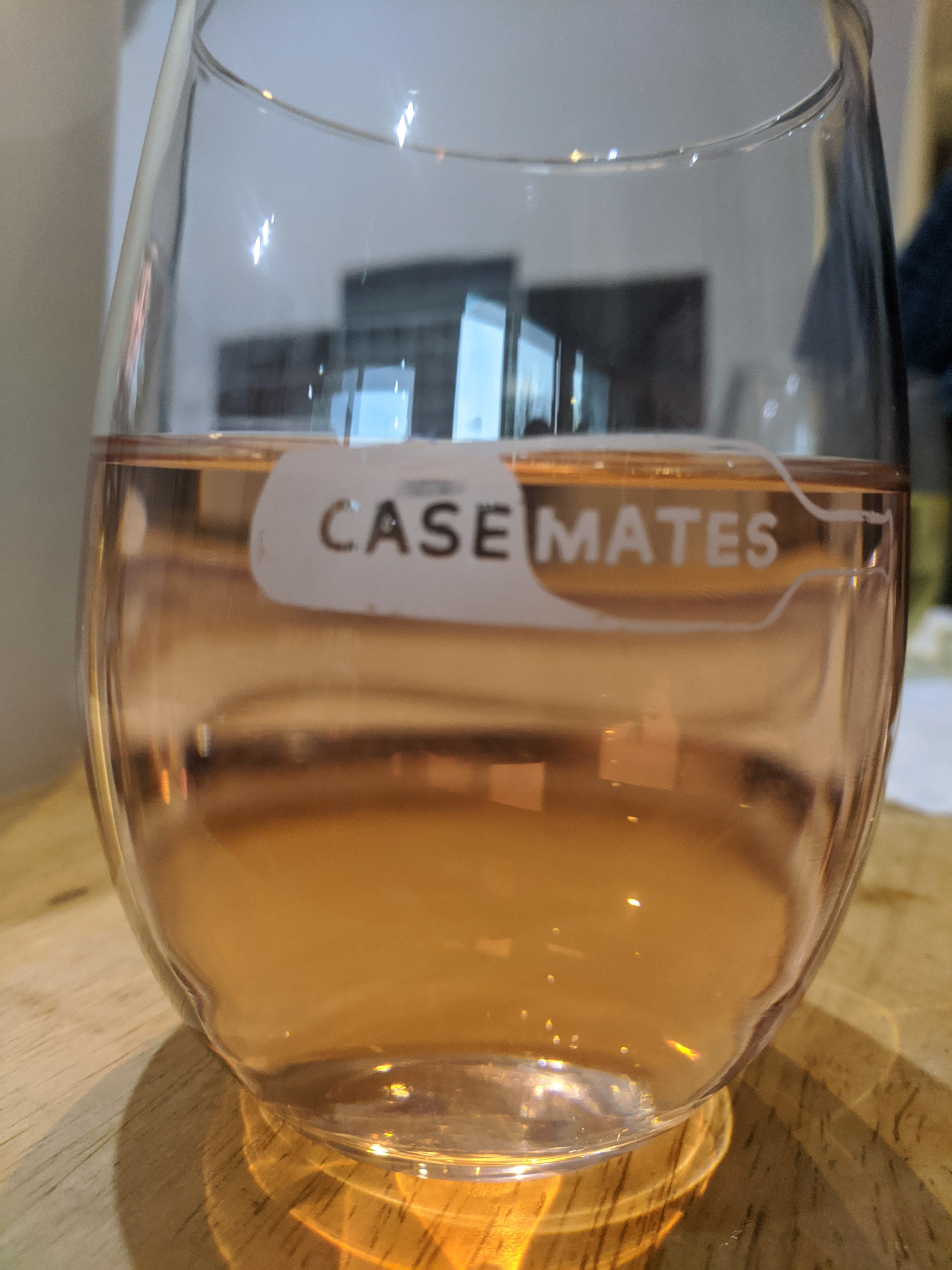 wine in a casemates glass