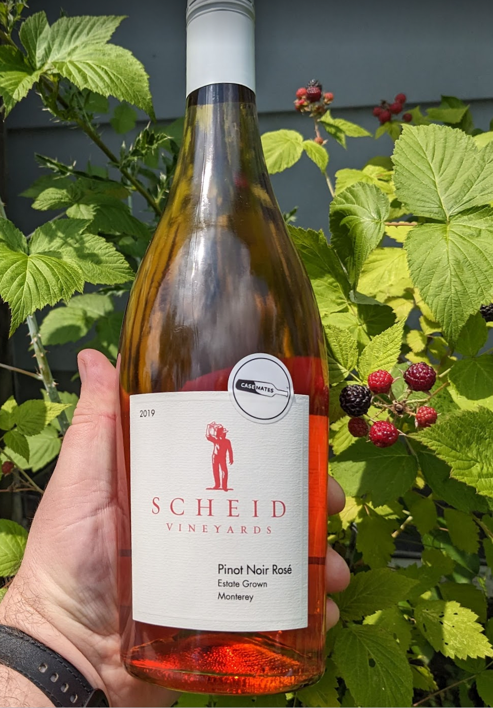 Bottle of Scheid Pinot Noir Rosé