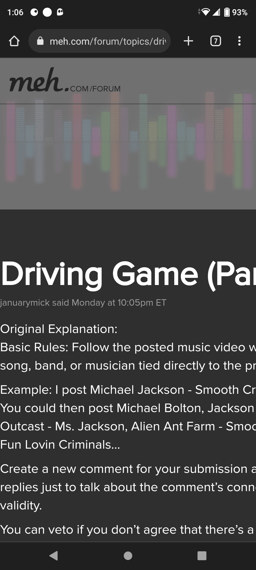 Thread in Mobile mode
