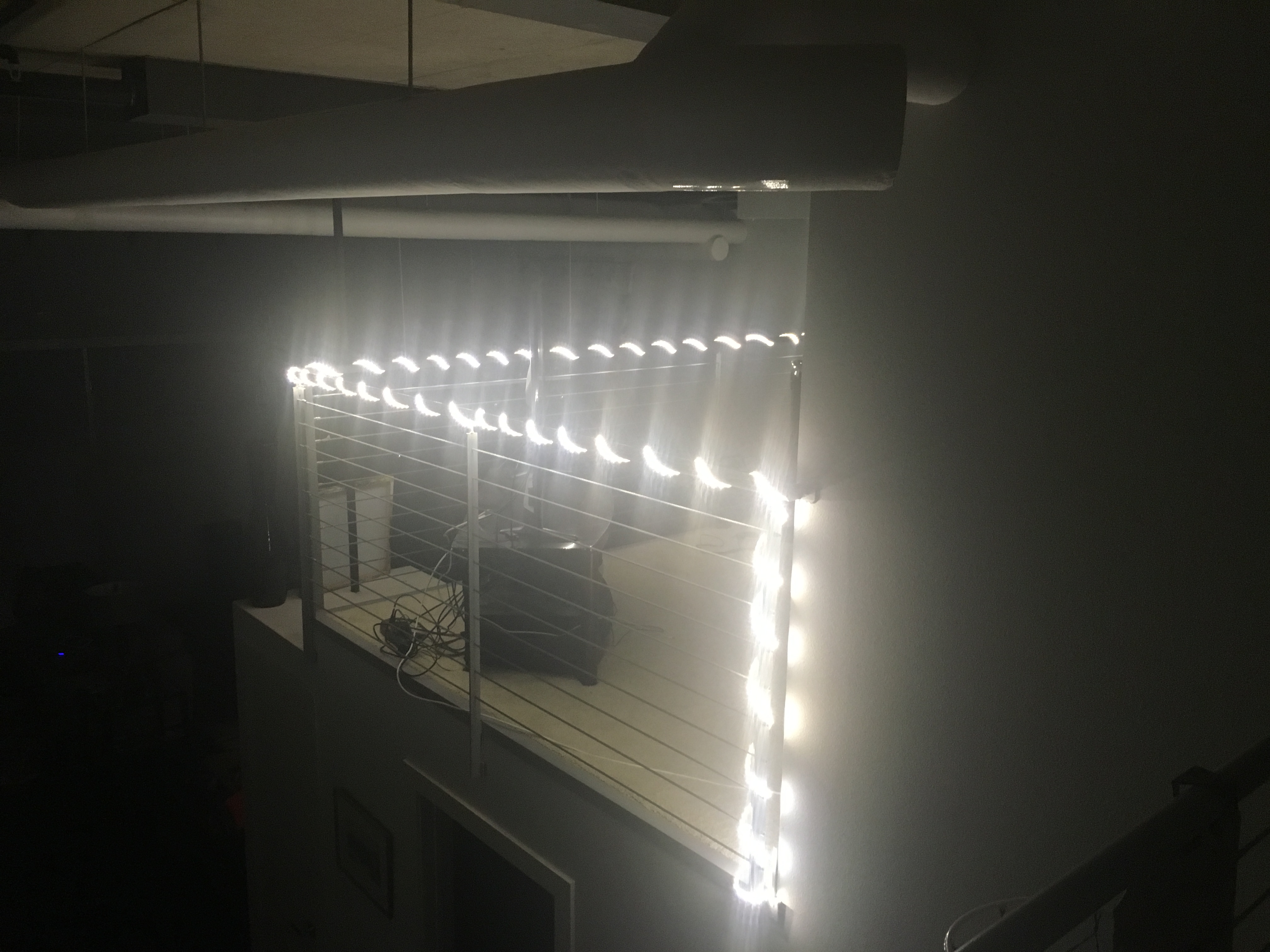 Side view from the top of the stairs