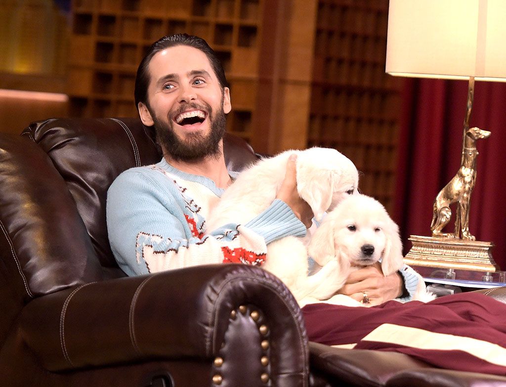 Jared Leto with puppies!