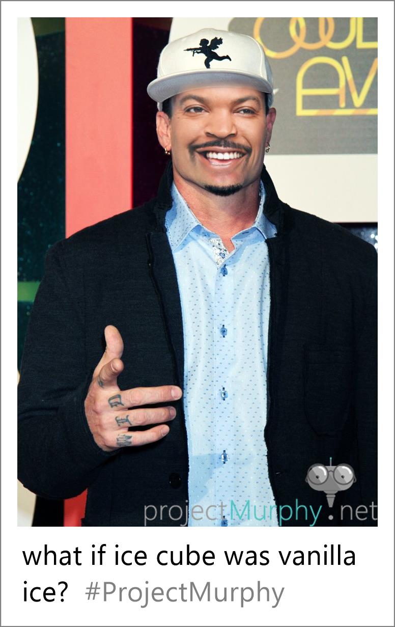 ice cube as vanilla ice