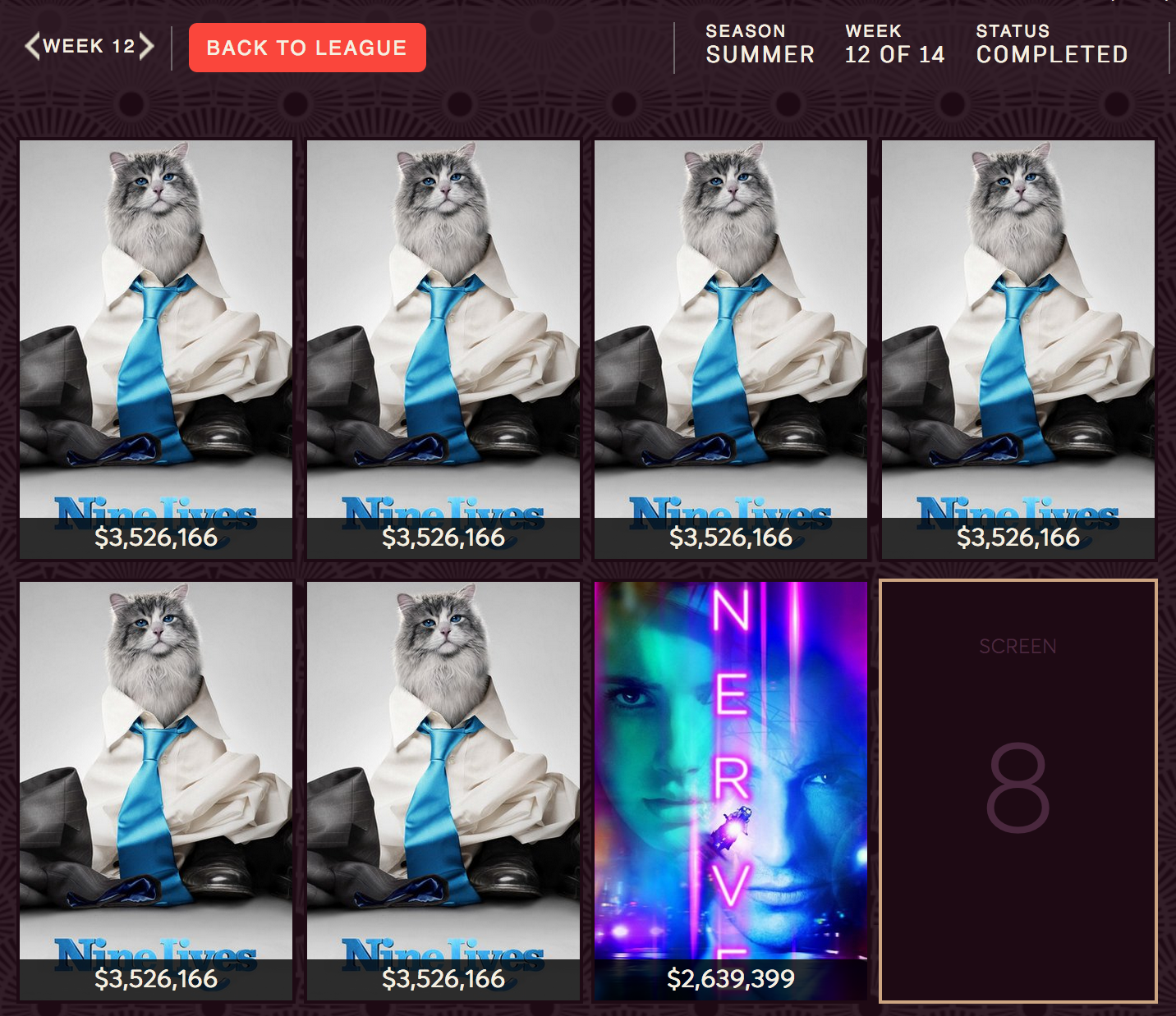 Week 12: 6x Nine Lives, Nerve