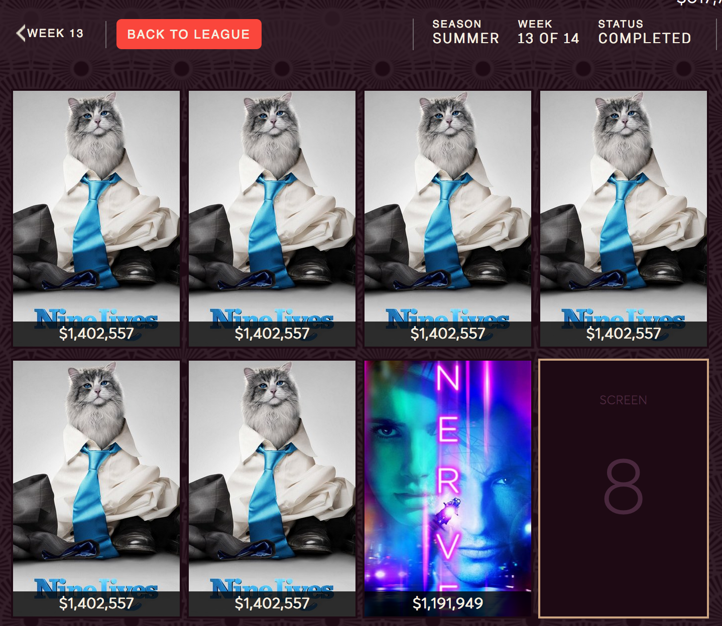 Week 13: 6x Nine Lives, Nerve