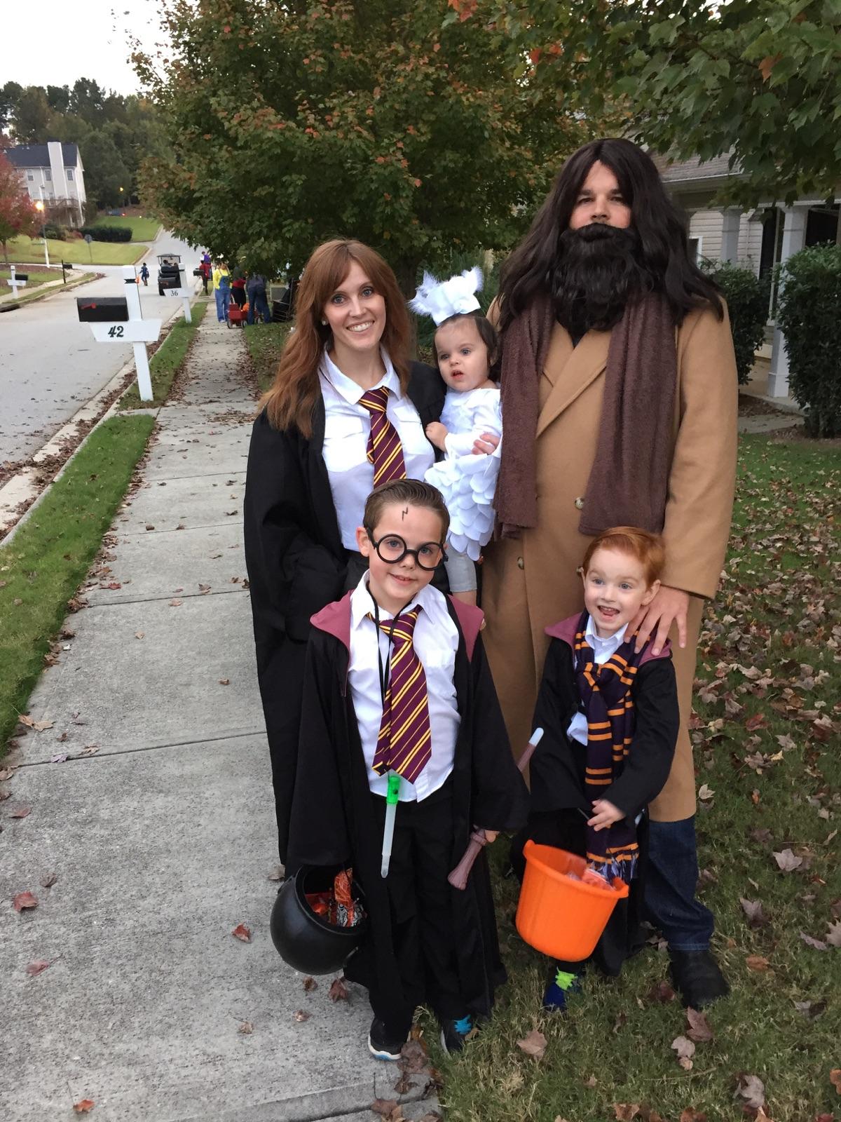 Last year we did a Harry Potter theme. Everyone's turned out great, except me. My Hagrid looked more like Jesus.