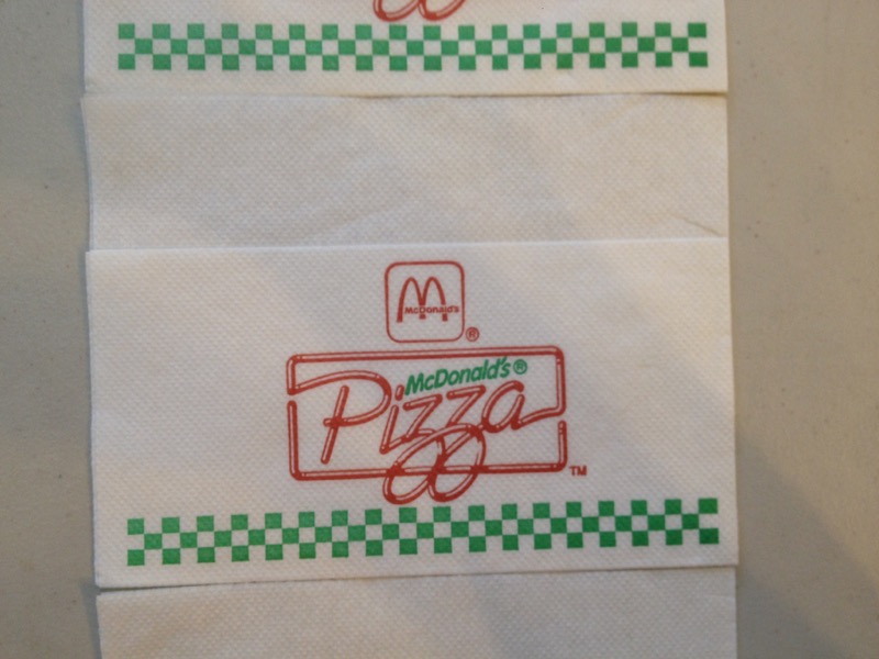 McDonalds Pizza Napkin