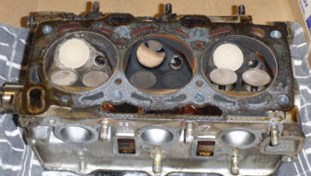 burned exhaust valve