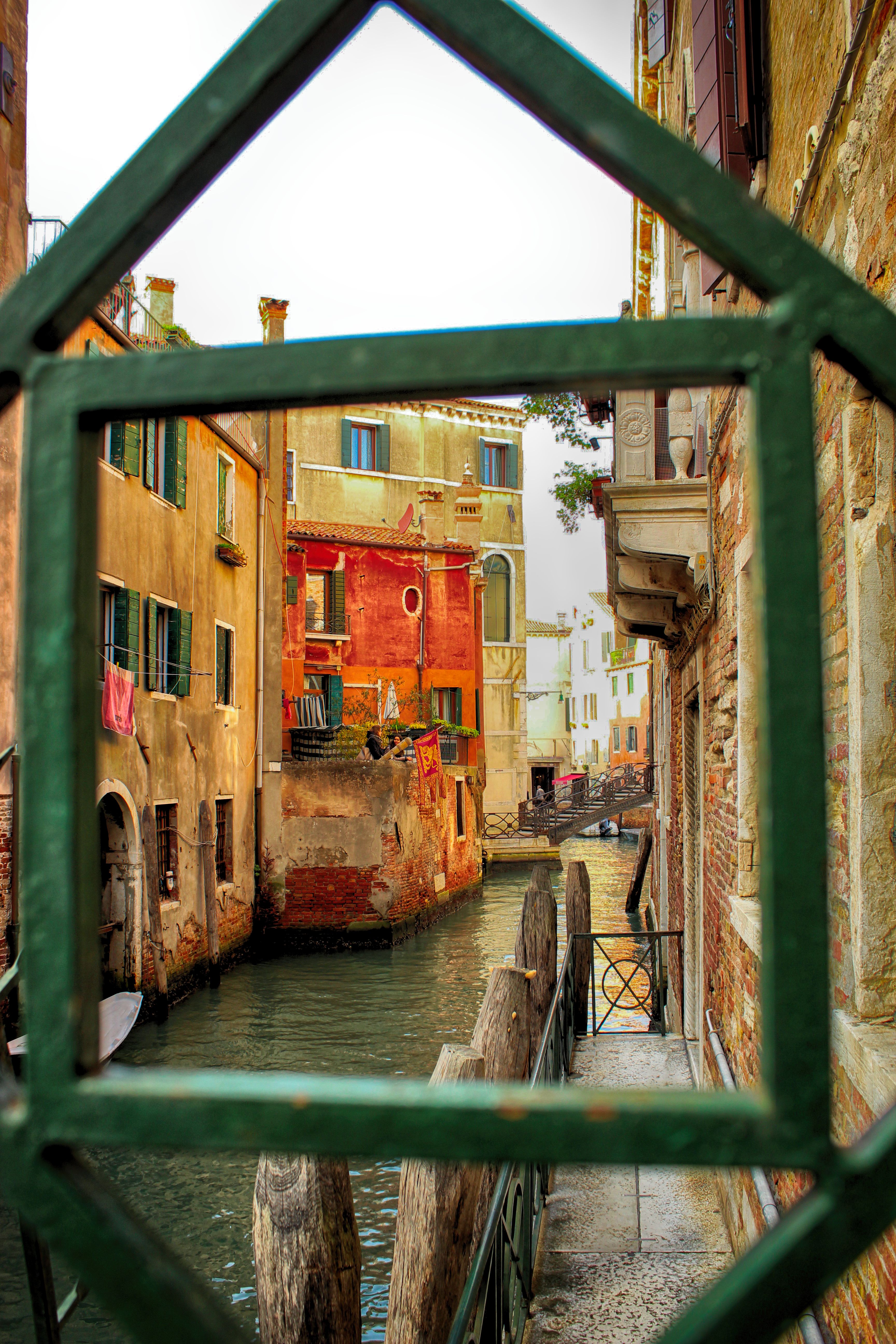 Gate to private residence in Venice, Italy