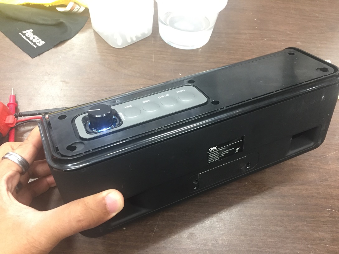 Back of speaker (see tape for improved sound