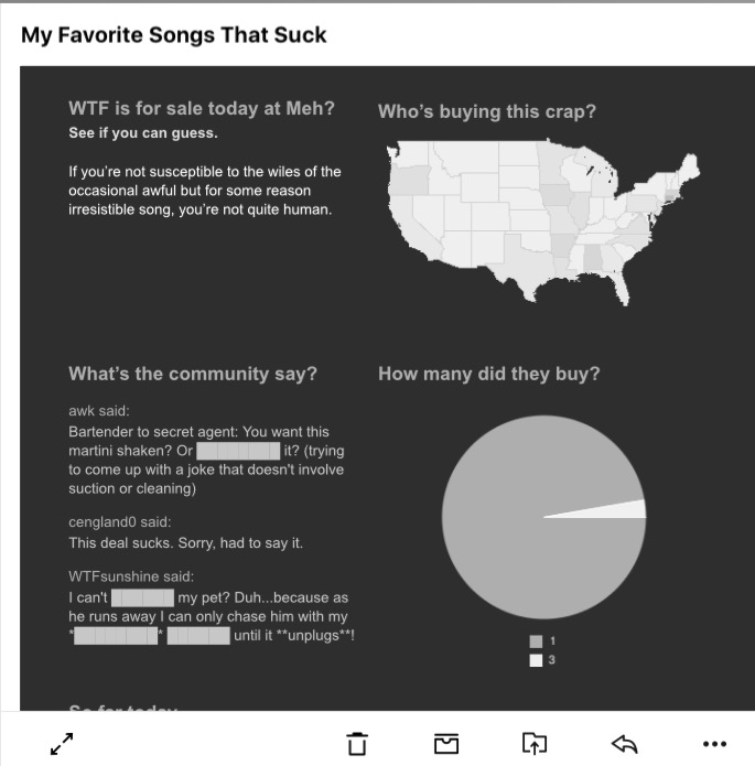 I finally made it on an email!