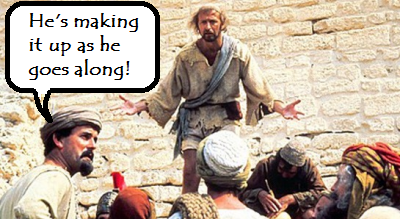 @PurplePawprints - He's making it up as he goes along!