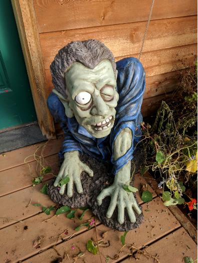 Zombie garden sculpture
