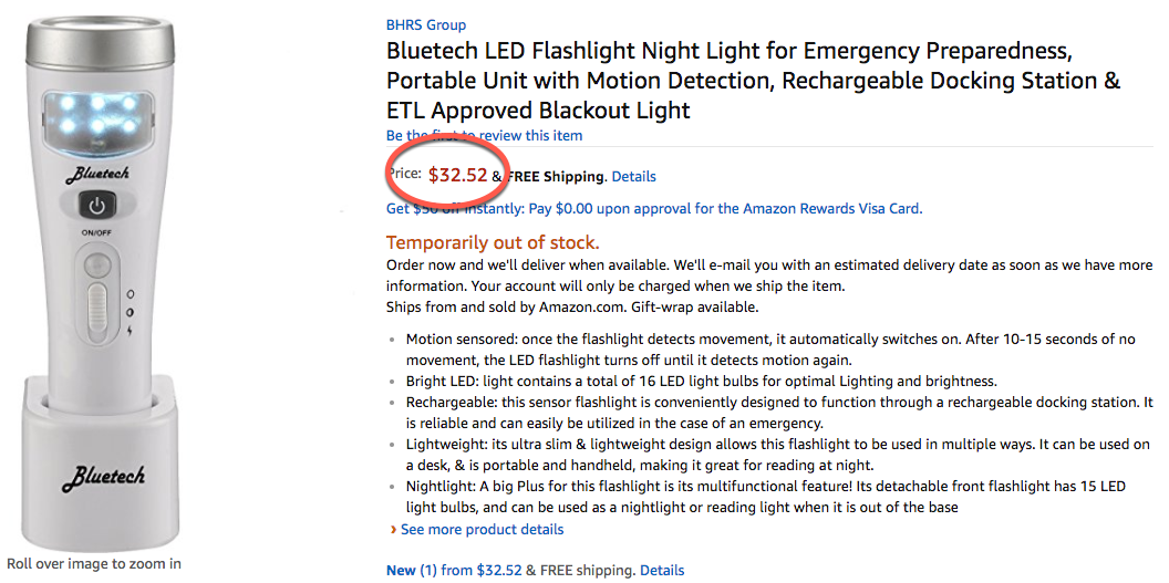 bluetech flashlight