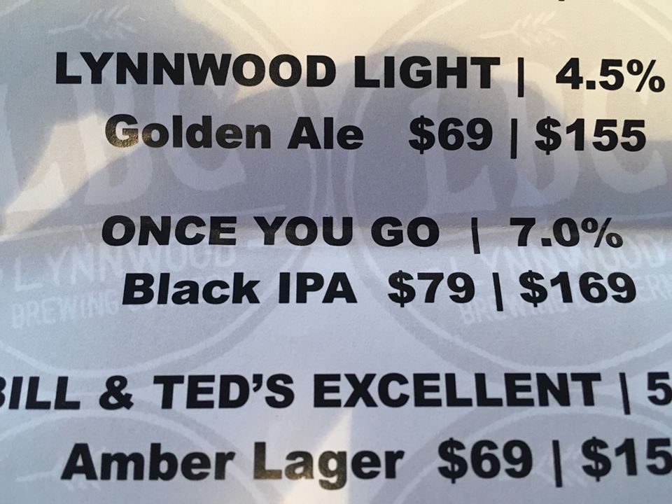 Raleigh, NC brewery pint list