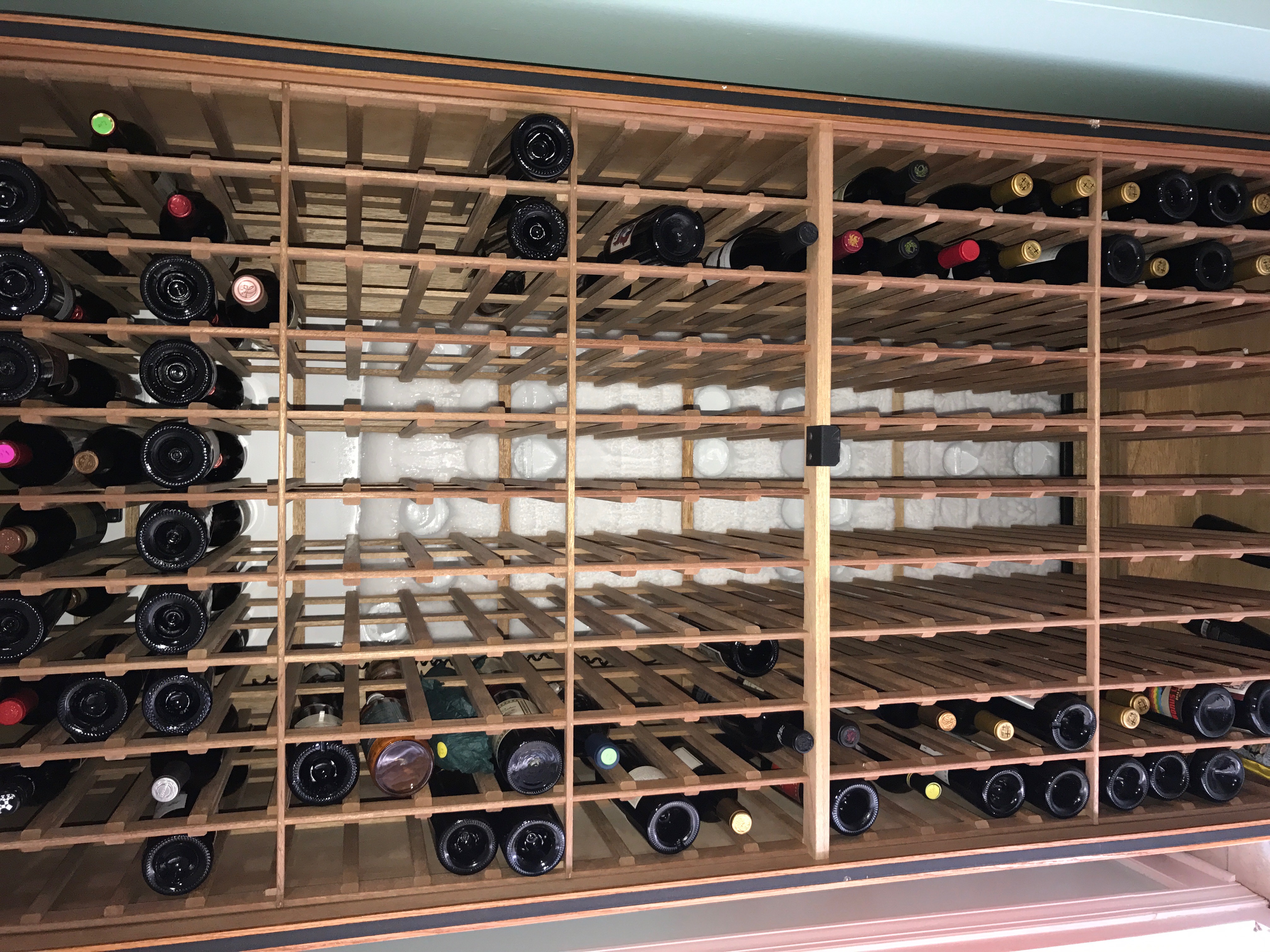 Notice the ice in the back, all central bottles removed.  Sorry the image didn't auto-rotate...