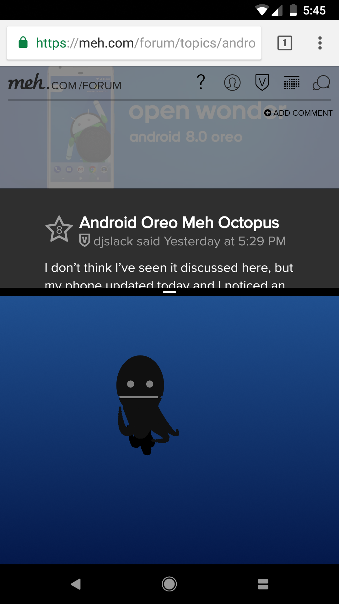 Meh: Android Oreo Meh Octopus