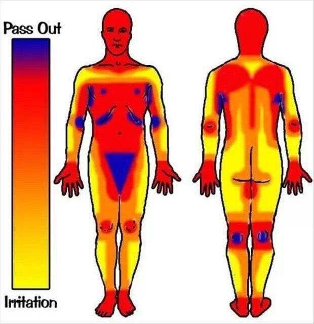tattoo pain chart