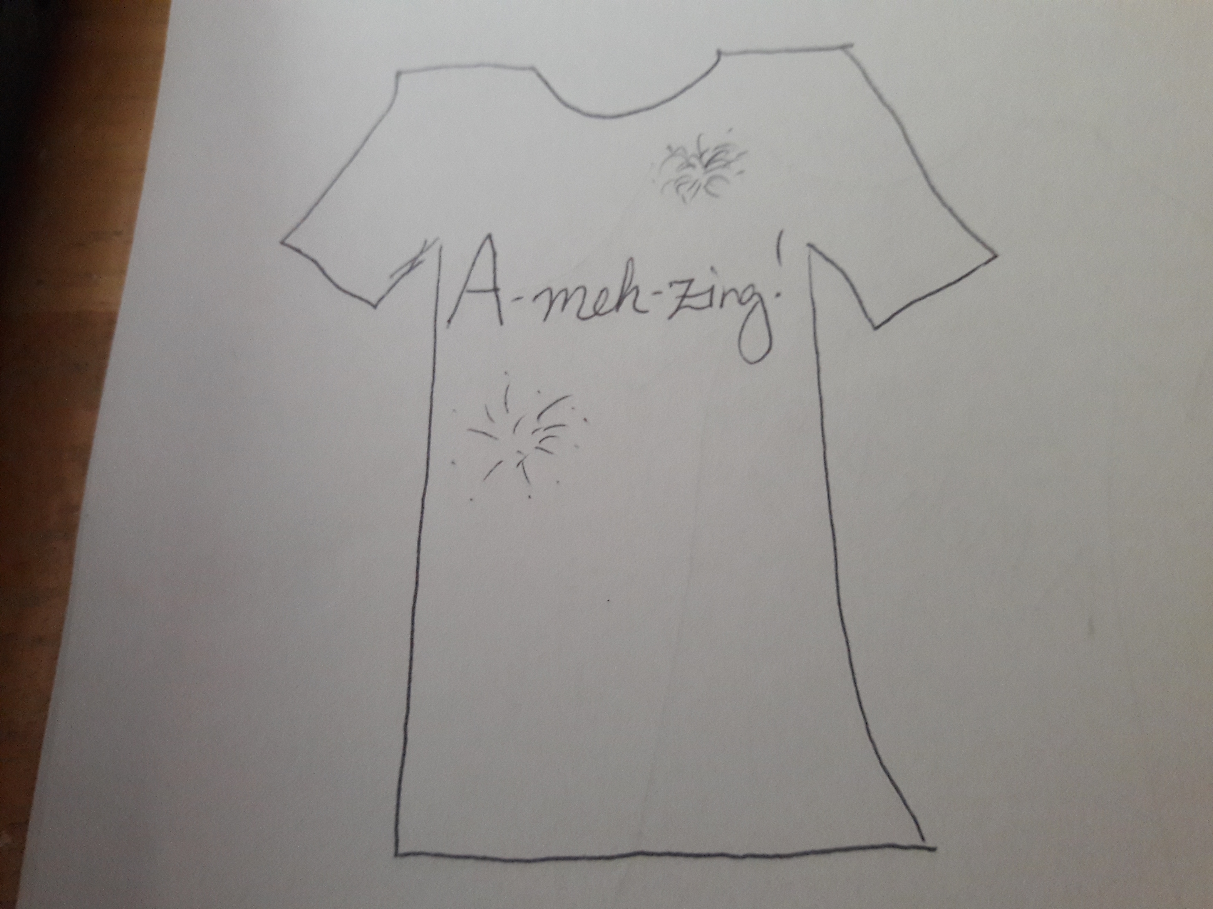 a-meh-zing shirt with fireworks
