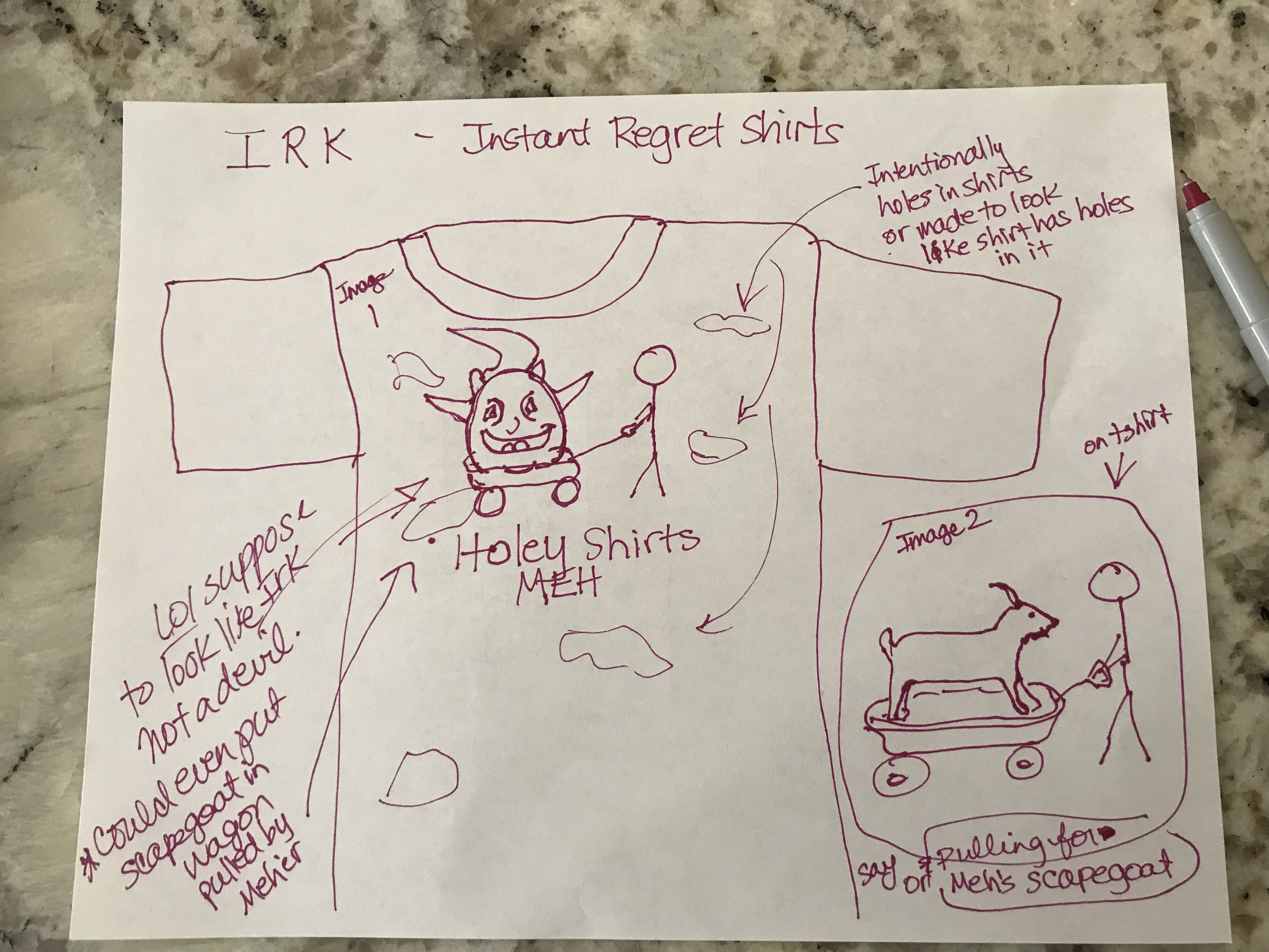 two different ideas for t shirts