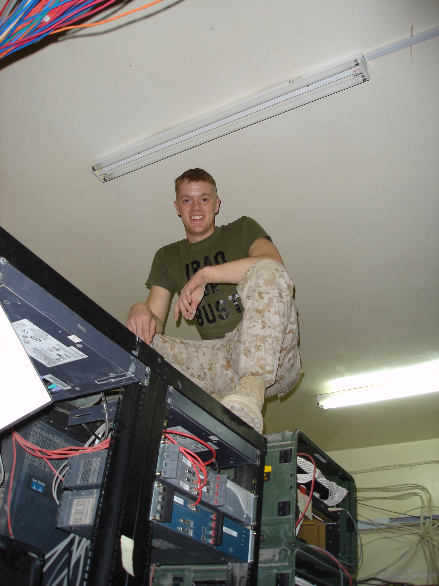 me on top of server rack