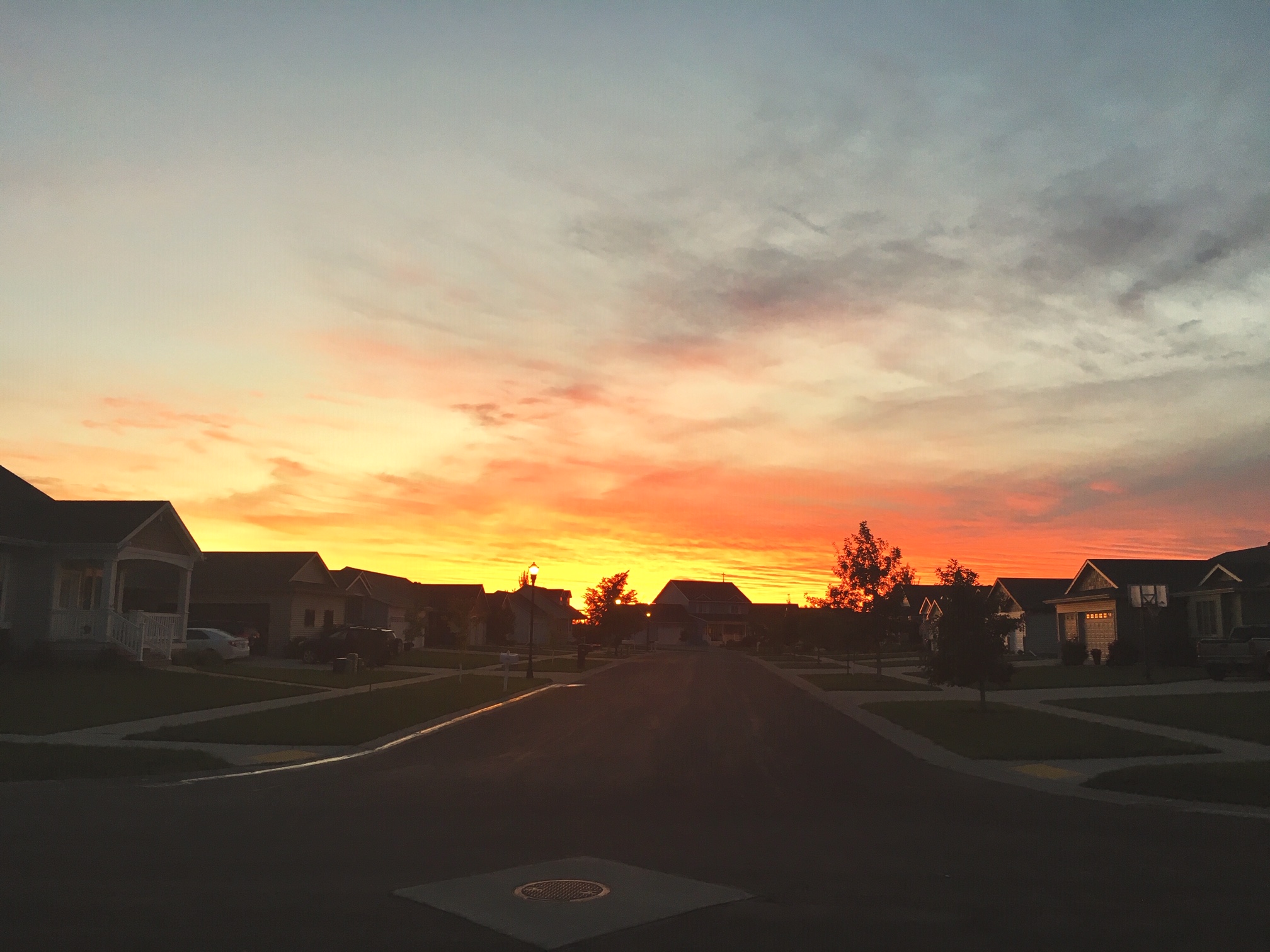 Sunrise over Dorothea Court