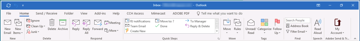 new Outlook ribbon