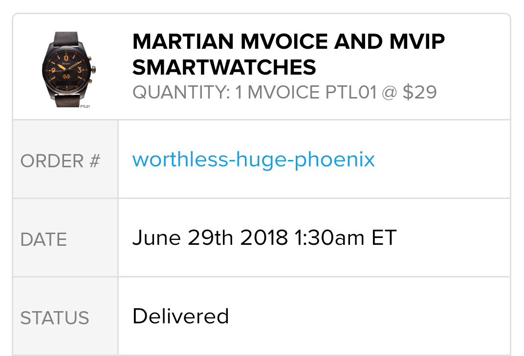 Martian Mvoice Smartwatch
